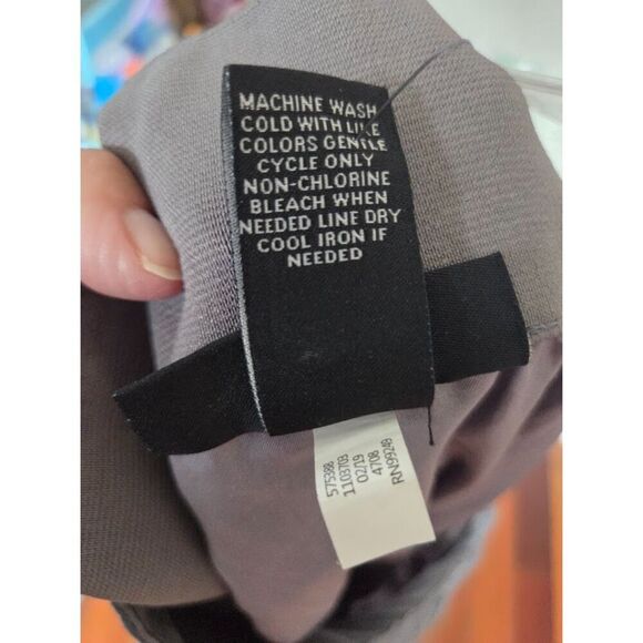 NWOT Lane Bryant  Grey Pinstrip Linen Blend Cropped Ankle Length Pants size 18 - Picture 10 of 10